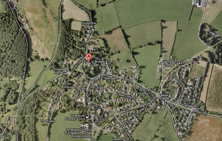 St Braivels Map